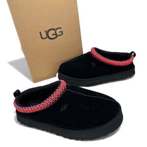 UGG Tazz Slip-On Shearling Clog Black Pink Youth 6 Fits Women’s 7.5–8 EU 38